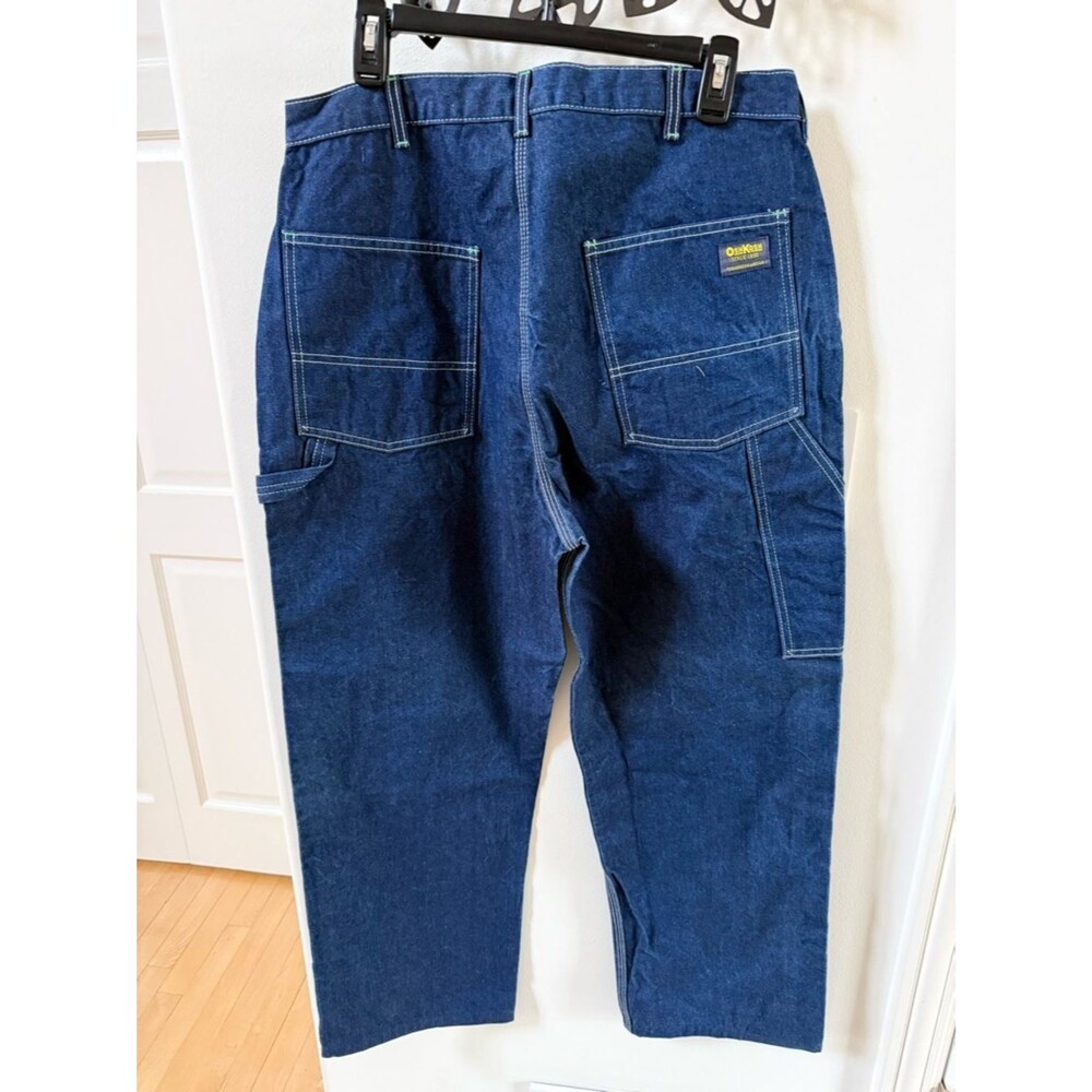 OshKosh Prewashed Denim Carpenter Jeans  Dark Wash Denim 36x30 NWOT - Picture 6 of 15